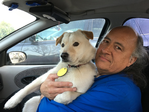 Ken with his granddog Bronson - Beachside Auto